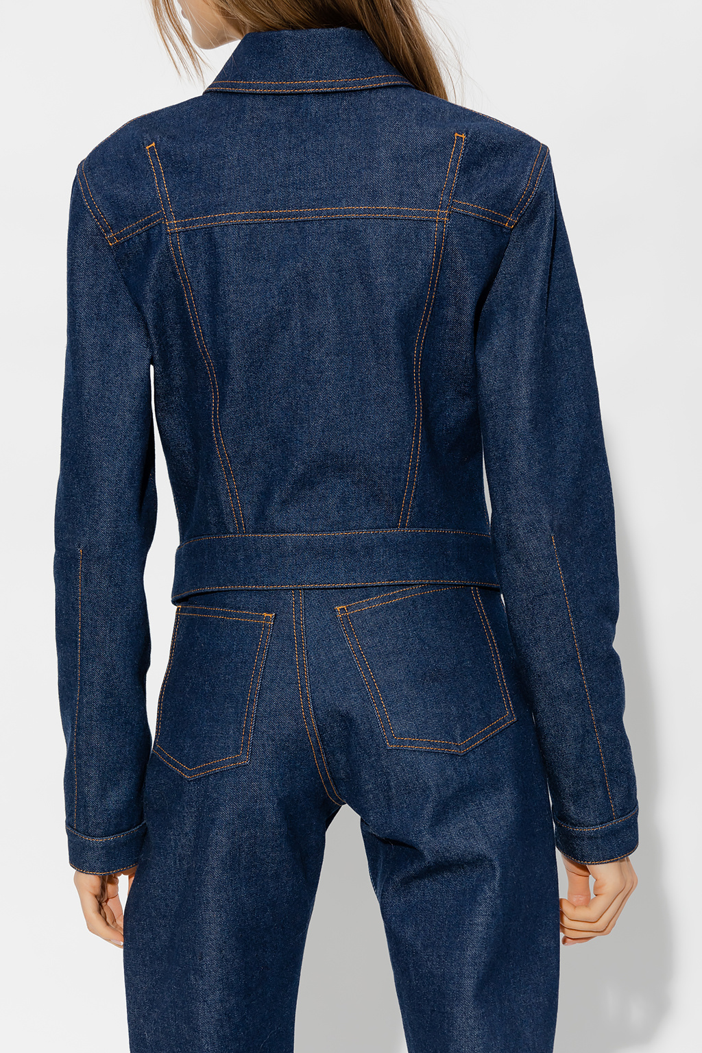 ジャケット FENDI Woman Jacket Gnawed Blue FM5379AOND F1PNC Fendi Outlet: Coat woman - Gnawed Blue | Fendi jacket